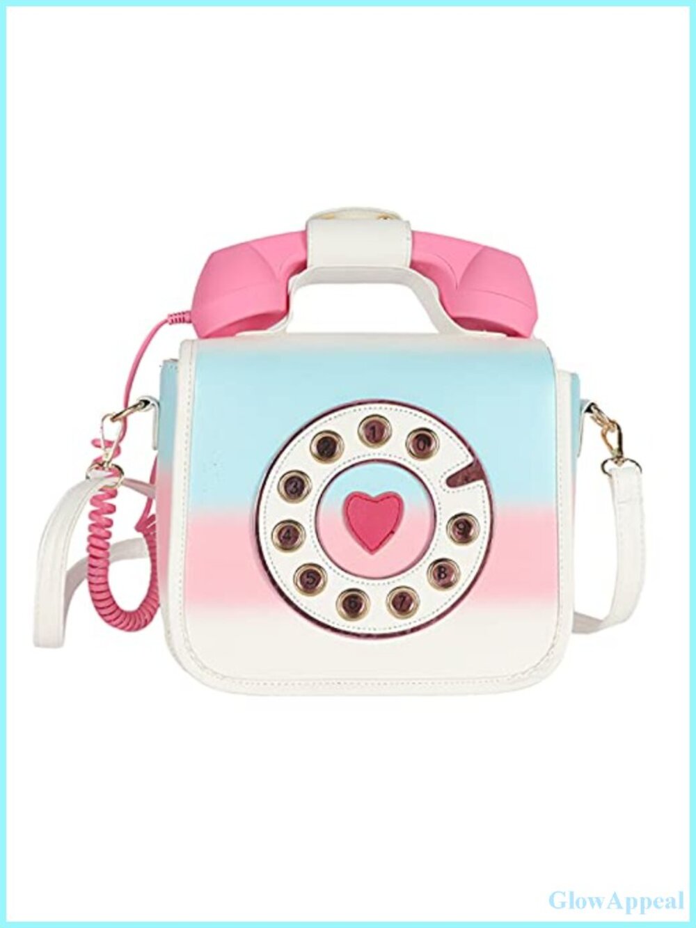 PU Leather Funny Phone Shoulder Bag with Microphone Answer Calls Adjust Volume